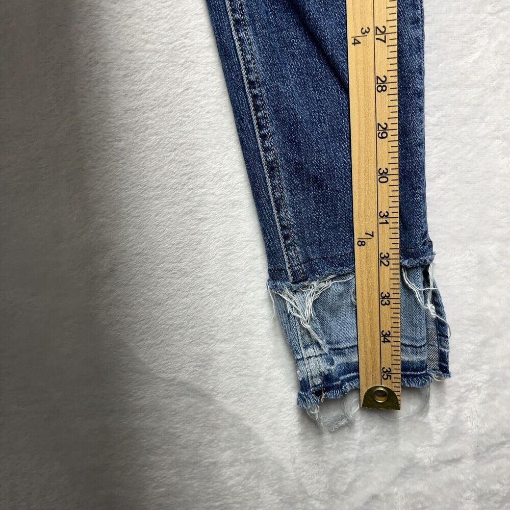 Rag & Bone 10 Inch Ankle Skinny Women’s Sz‎ 24 Raw Hem Medium Wash Side Split - Picture 12 of 14